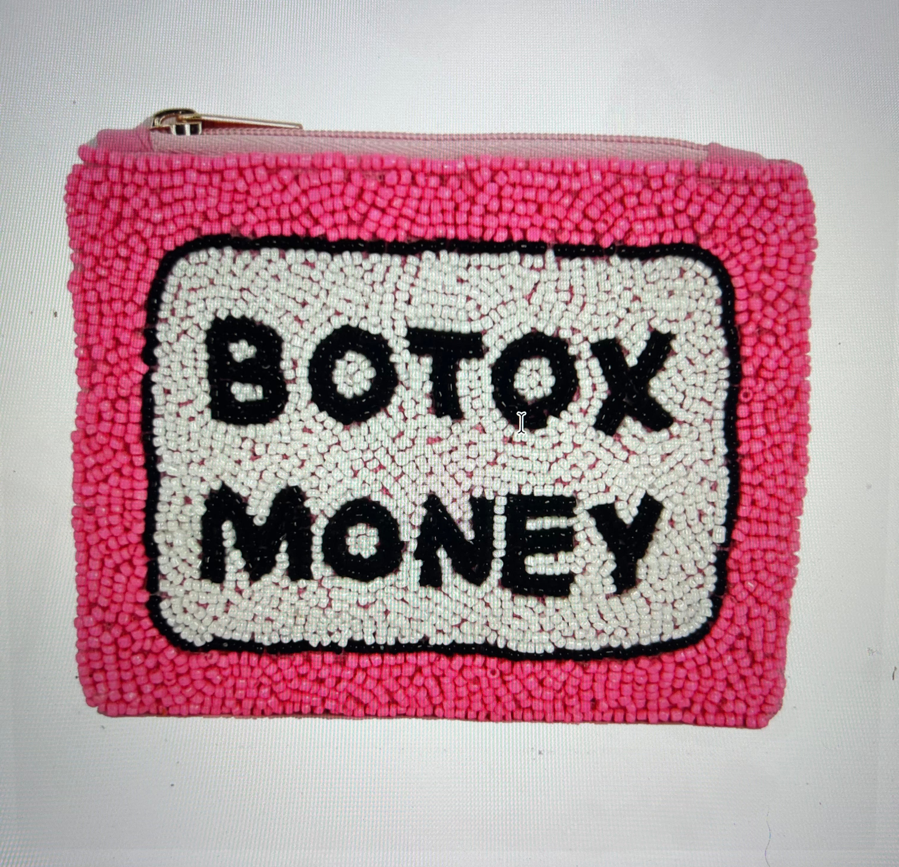 Botox Money Beaded Coin Purse