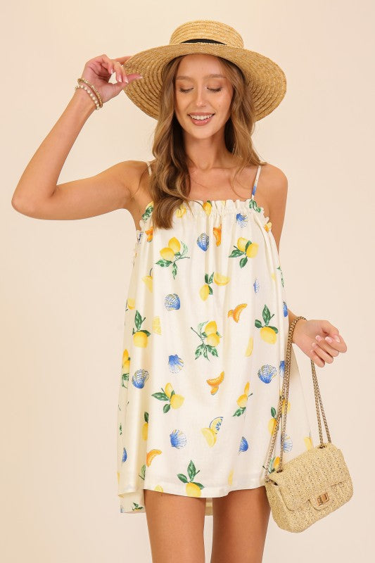 Limonata Breeze Tie-Back Mini Dress