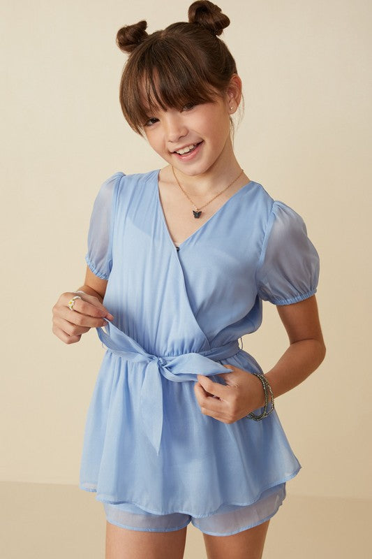 Girl's Baby Blue Romper