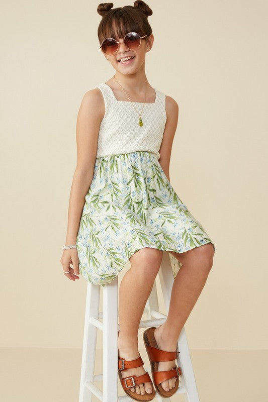 Textured Stripe Tank Dress