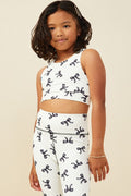 Girls Ribbons & Bows Printed Active Tank
