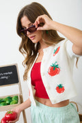 Tomato Motif Cardigan