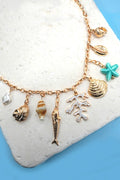 Charm Necklace-fish Puka Seashell