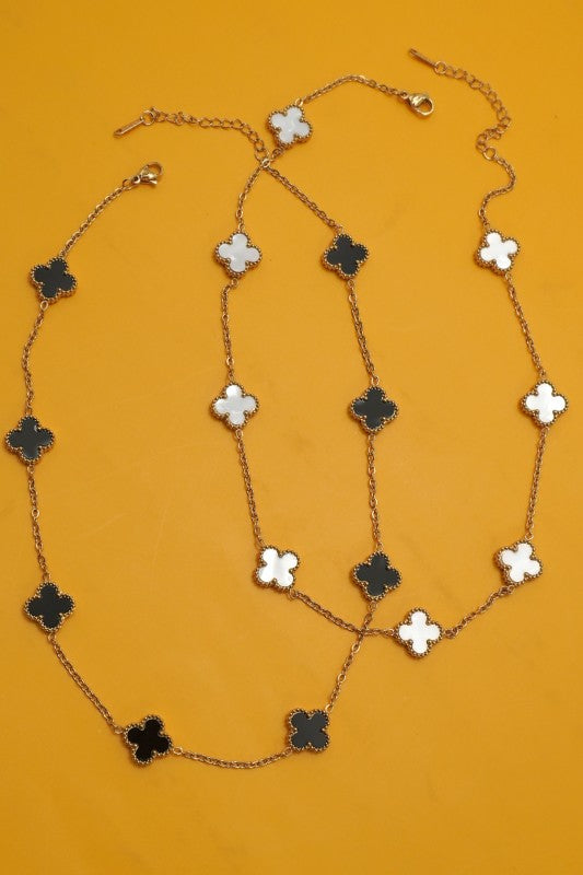 18k Stainless Steel Tarnish Free Clover Necklace