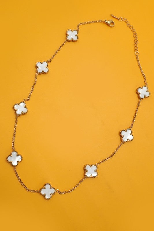 18k Stainless Steel Tarnish Free Clover Necklace