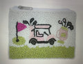Golf Themed Beaded Coin Purse