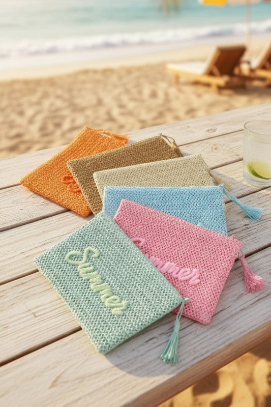 Straw Summer Pouch
