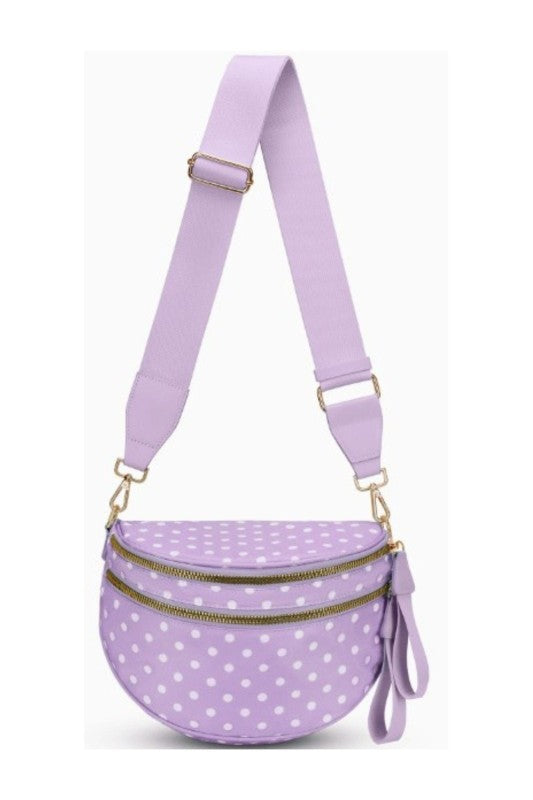 Polka Dot Nylon Sling/crossbody Bag