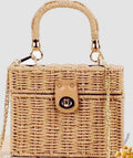 Rectangle Rattan Straw Bag