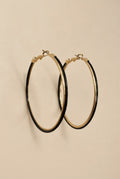 Oversized Black/Gold Hoops