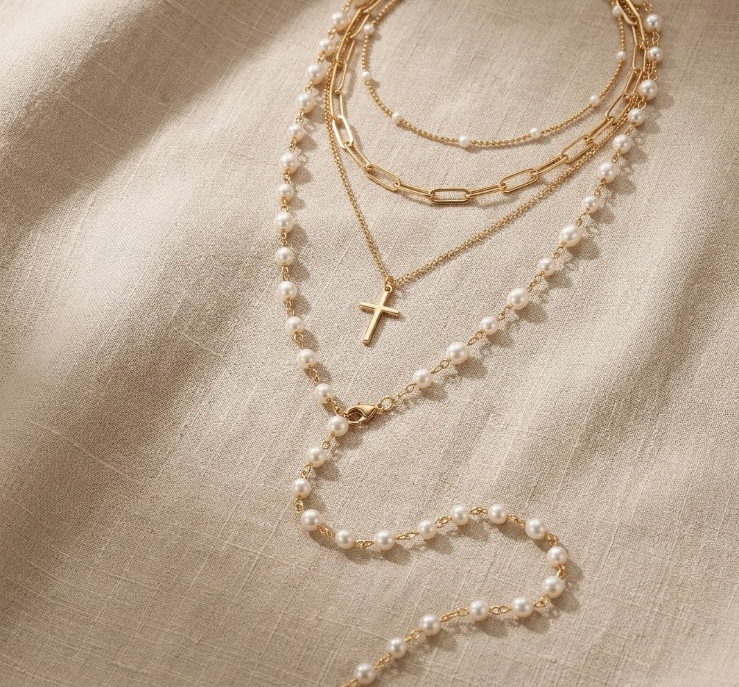 Dani Gold/Pearl Necklace