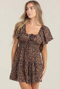 Flowy Smocked Floral Dress