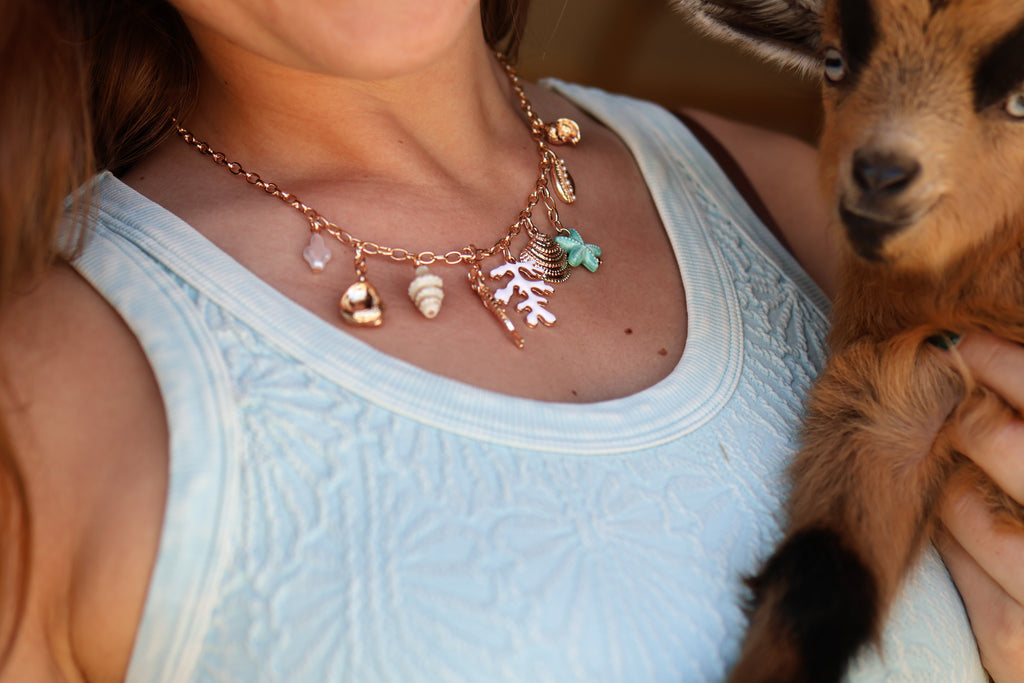 Charm Necklace-fish Puka Seashell