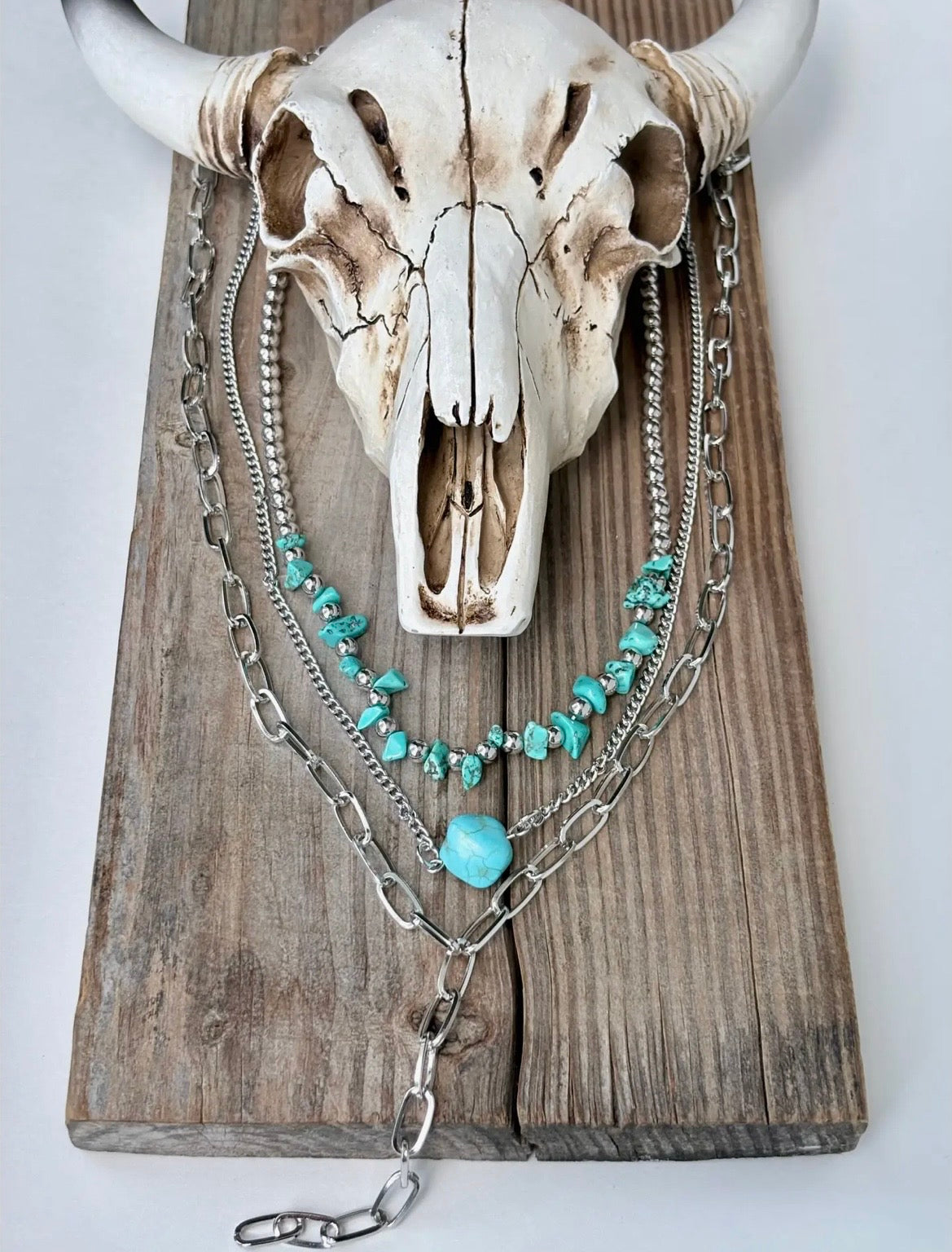 Western Turquoise Stone Necklace